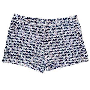 Banana Republic Elephant Print Design Chino Shorts Womens Size 16